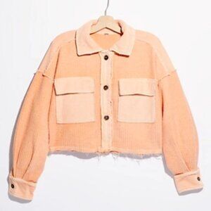 Free People Nomad Shirt Jacket in Creamsicle